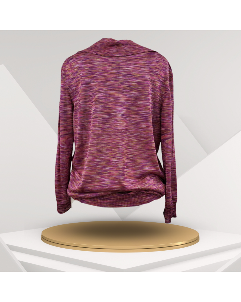 Pull en viscose col polo à manches longues Liviana Conti
