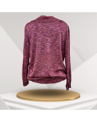 Pull en viscose col polo à manches longues Liviana Conti