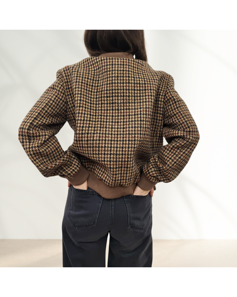 Blouson à motifs pied de poule MaxMara Weekend